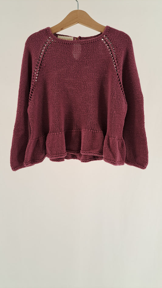 HÅNDSTRIK • SWEATER • GAMMELROSA • STR. 110/116