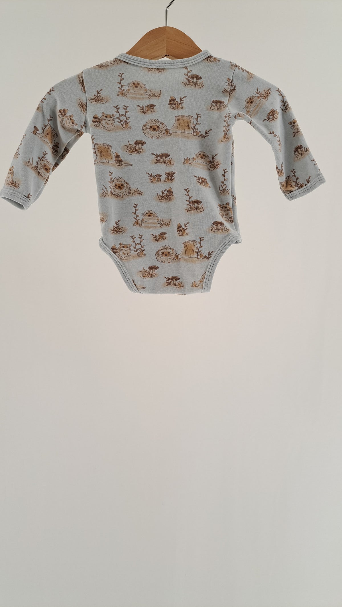 FIXONI • BODYSUIT • LIGHT BLUE FOREST ANIMALS • SIZE 56