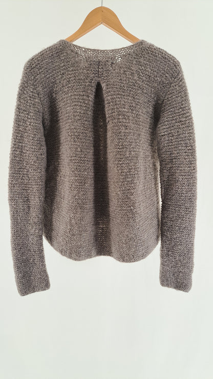 RABENS SALONER • CARDIGAN • GRÅBRUN MELANGE • STR. S