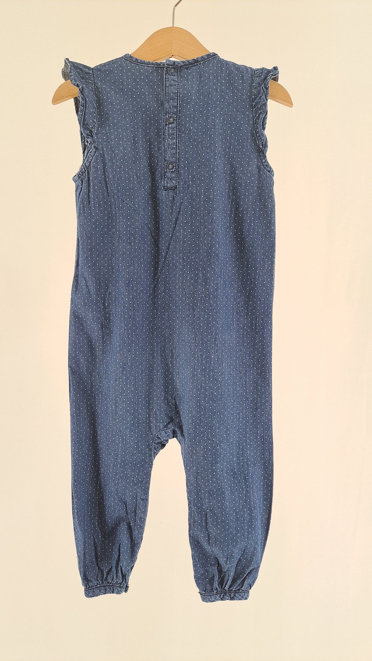 HUMMEL • HELDRAGT • DENIM BLÅ HVIDE PRIKKER • STR. 86