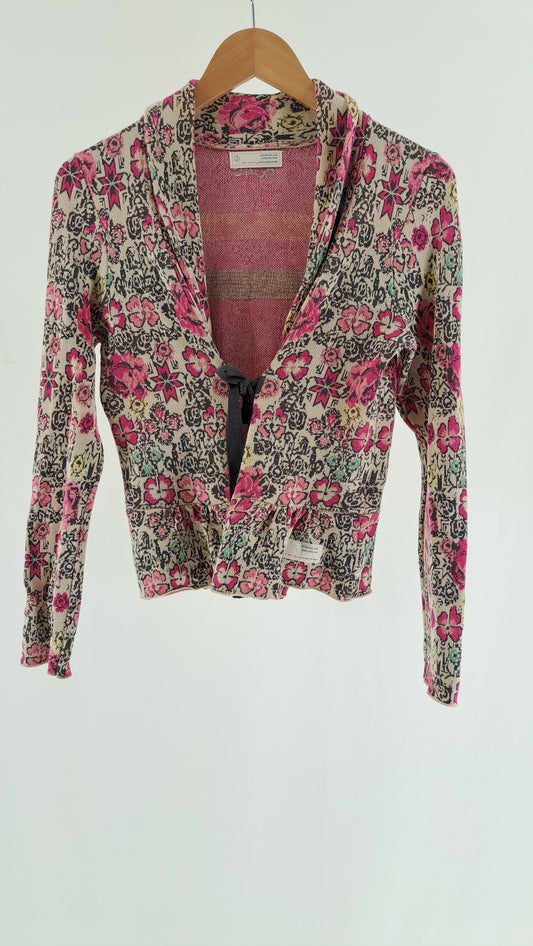 ODD MOLLY • CARDIGAN • PINK FLORAL PAISLEY • SIZE M