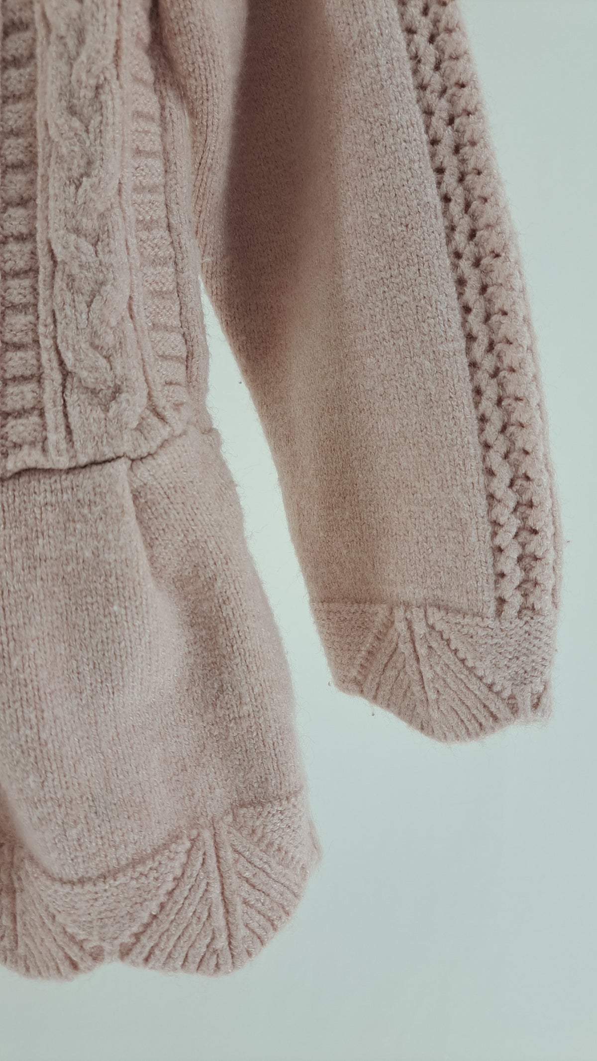 FLIINK • CARDIGAN • POWDER PINK KNIT • SIZE 92