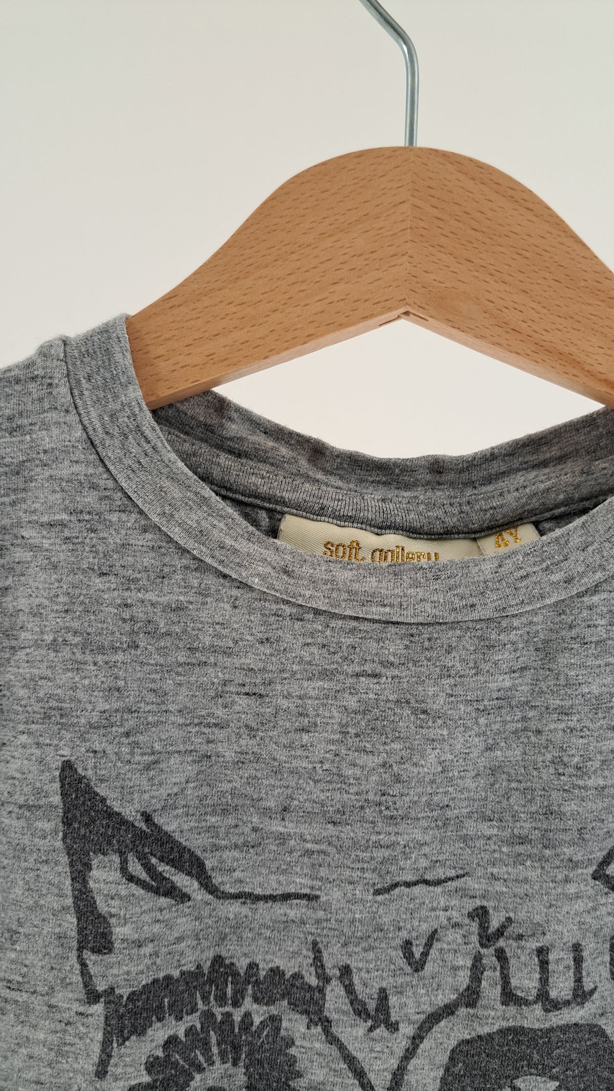 SOFT GALLERY • T-SHIRT • GRÅ UGLEPRINT • STR. 104