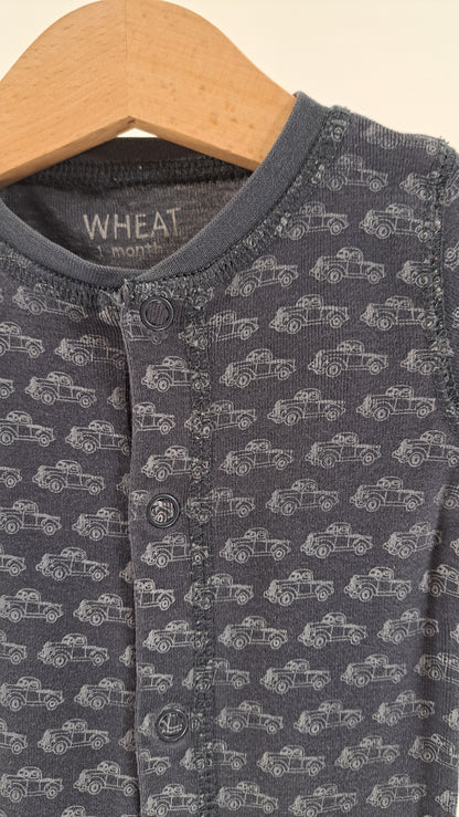WHEAT • HELDRAGT • MØRKBLÅ BILMØNSTER • STR. 56