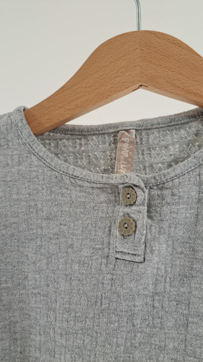 POMP DE LUX • BLUSE • STØVET GRÅ WAFFLE • STR. 92