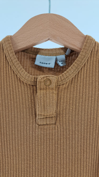 NAME IT • BODY • CARAMEL RIB KNIT • SIZE 68