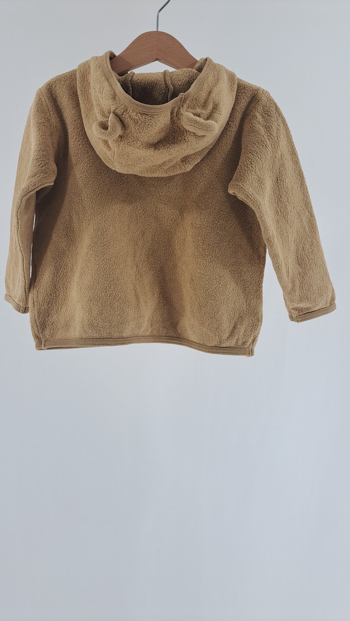 HUTTELIHUT • JACKET • CAMEL TEDDY FLEECE • SIZE 98