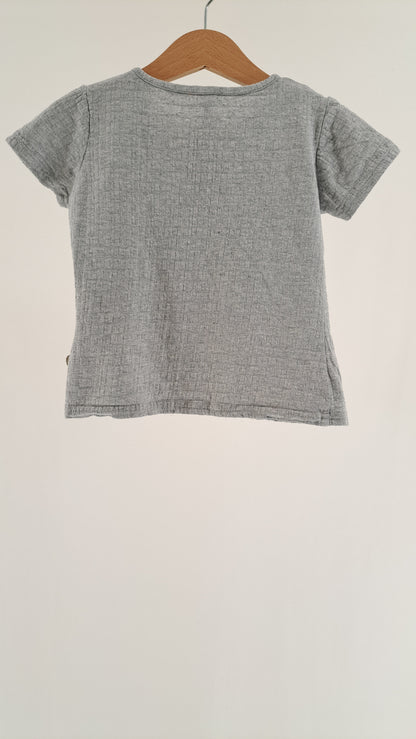 POMP DE LUX • BLUSE • STØVET GRÅ WAFFLE • STR. 92