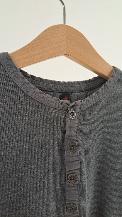 POMP DE LUX • BLUS • GRÅ MELANGE RIBB • STL. 146/152