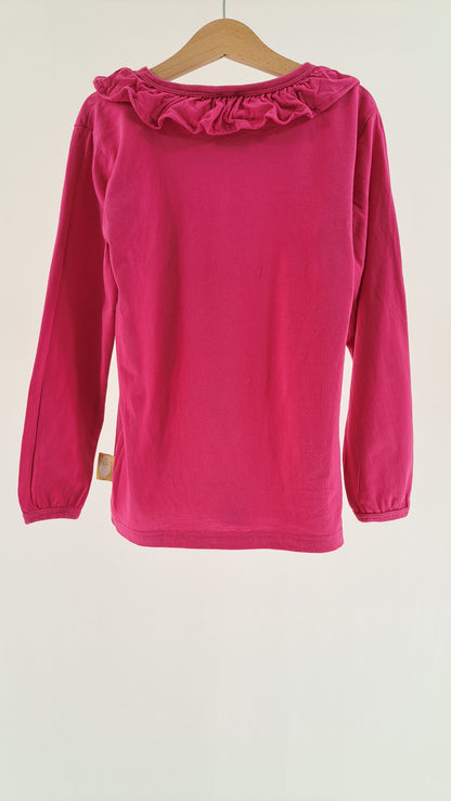 DANEFÆ • BLUSE • HINDBÆRRØD DRONNING • STR. 128