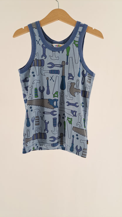 JOHA • TOP • BABY BLUE TOOL PRINT • SIZE 110