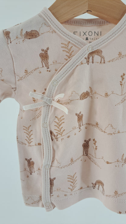 FIXONI • BLUSE • LYSERØD DYREPRINT • STR. 62