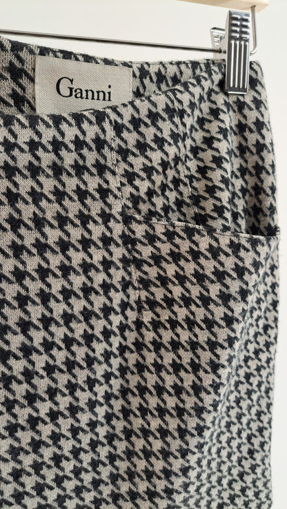 GANNI • NEDERDEL • SORT GRÅ HOUNDSTOOTH • STR. S