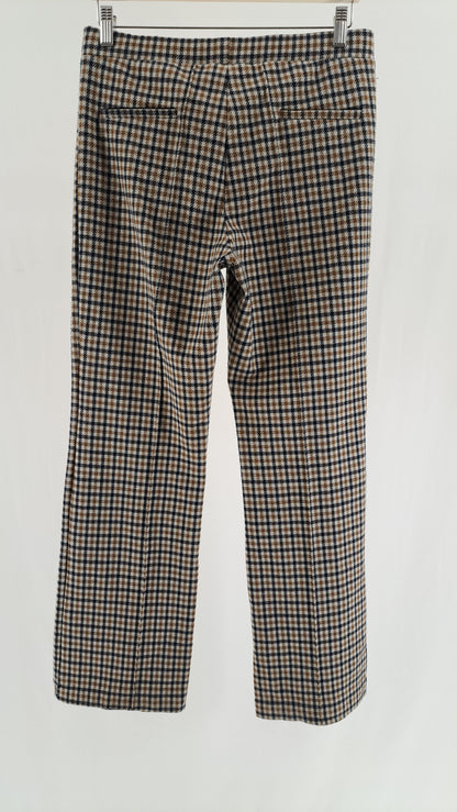 PART TWO • BUKSER • BEIGE NAVY HOUNDSTOOTH • STR. L