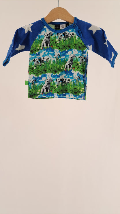 MOLO • BLOUSE • ROYAL BLUE DALMATIAN • SIZE 62