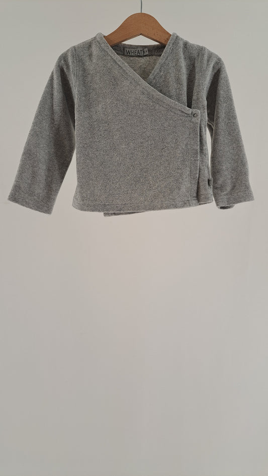 WHEAT • CARDIGAN • GRÅ MELANGE SLÅ-OM • STR. 86