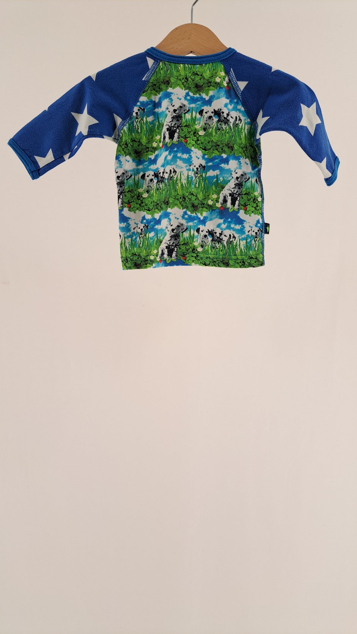 MOLO • BLOUSE • ROYAL BLUE DALMATIAN • SIZE 62
