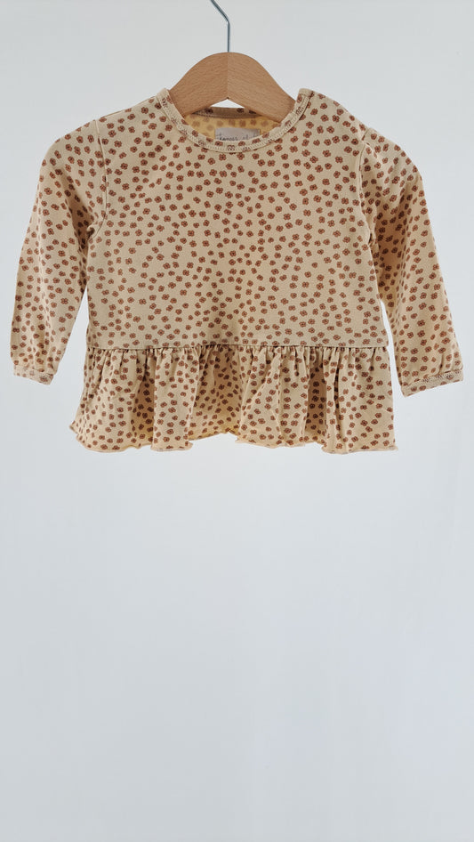 KONGES SLØJD • BLUS • CREAM BLOMMIG • STORLEK 68