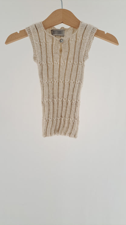 HUTTELIHUT • VEST • CRÈME KABELSTRIK • STR. 86/92